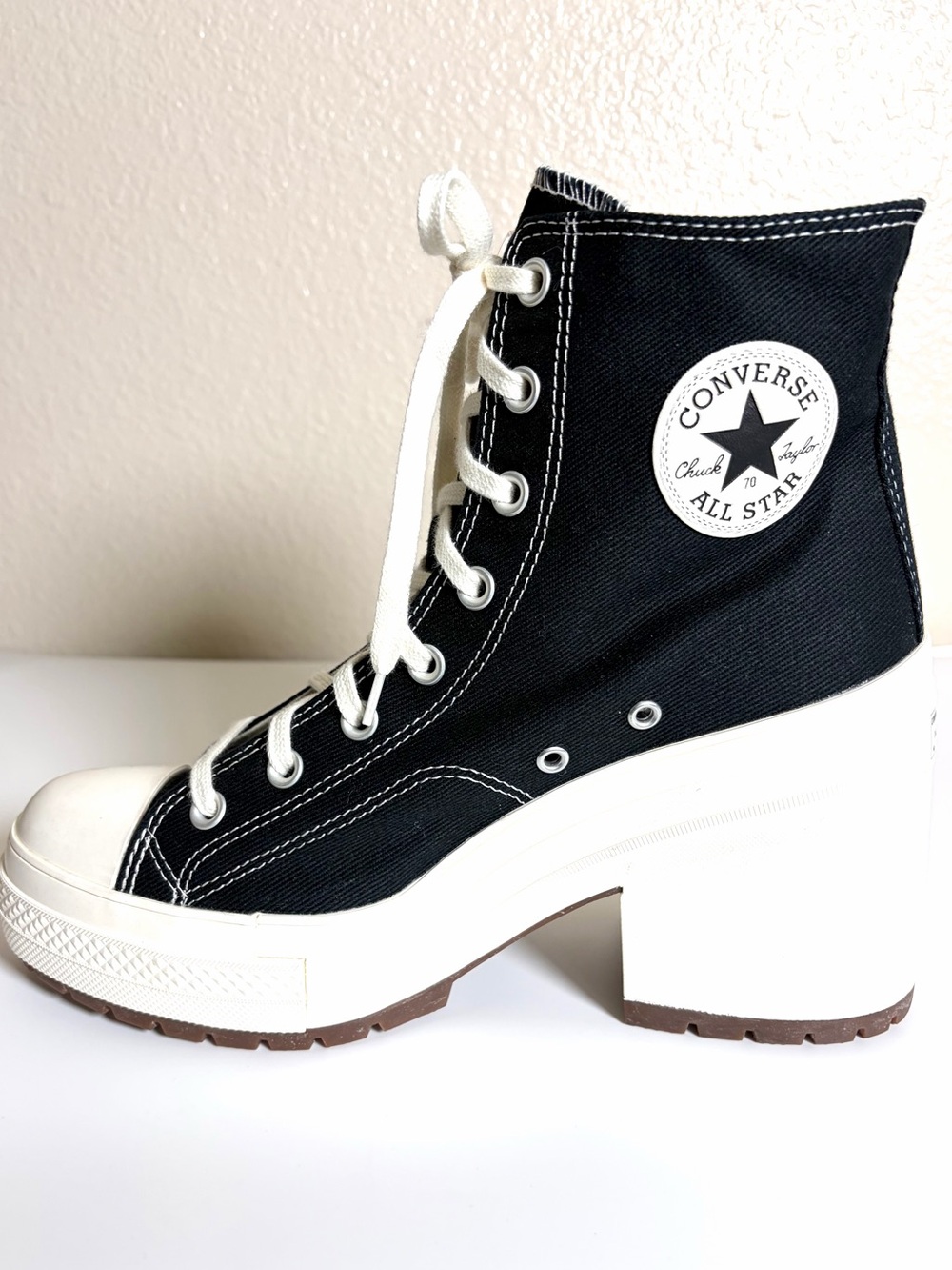 Converse Chuck Taylor Chuck 70 De Luxe Heeled Shoes Boots Black Men’s Size 9